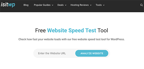 vodič za veću brzinu wordpress stranice speed tool test